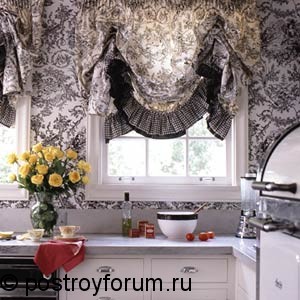 красивые шторы для кухни фото