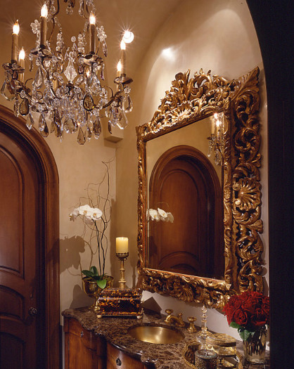 Дизайн шикарной туалетной комнаты в венецианском стиле