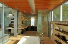 Фотография ванной комнаты в стиле минимализм.